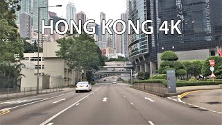 Hong Kong 4K  Morning Skyline Views  Driving Downtown [upl. by Scornik]