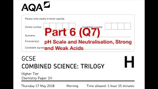 AQA GCSE Combined Science Higher Chemistry Paper 1H June 2018 Part 6 Q7 [upl. by Gradeigh552]