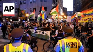 Thousands march in protest ahead of the DNC in Chicago [upl. by Nalrah]