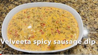 Velveeta Spicy Sausage Dip Easy game day appetizer [upl. by Ebenezer]