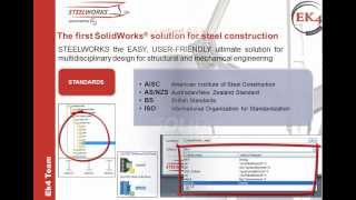 SolidWorks PLUG IN  EK4 SteelWorks  Es3 [upl. by Aehtela]