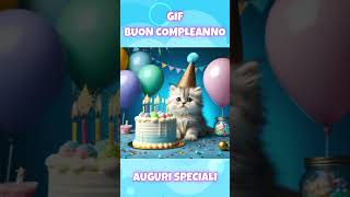 AUGURI SPECIALI BUON COMPLEANNO Teneri e divertenti cuccioli auguri gif compleanno cuccioli [upl. by Huberman40]