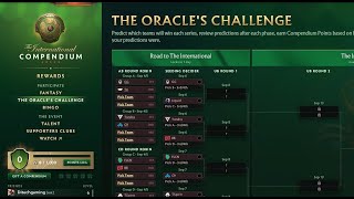 Dota 2  Road to The International  The Oracle Challenge Prediction Guide [upl. by Ynaffat37]