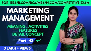 Marketing Management  Marketing  Business Studies  Marketing Mix  BBA  Class 12  MBA  Bcom [upl. by Adnahsal547]