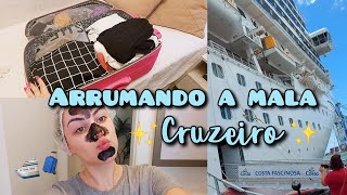 arrumando a mala pro Cruzeiro Costa Fascinosa  vlog 🧳🛳 [upl. by Nonah]