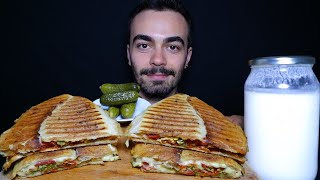 ASMR  BOL MALZEMELİ TOST amp YÖRÜK AYRANI Buz Gibi  Türkçe Mukbang ASMR [upl. by Ayahs]