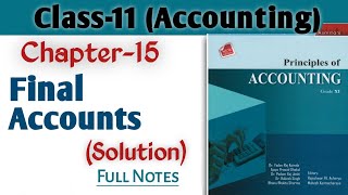 Final Accounts  Solution  Class11  Asmitas Publication Accounting Book [upl. by Higginson36]