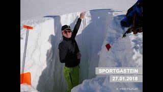 Bad Gastein  aktuelle Schneehöhe in Sportgastein  Ski amade´ [upl. by Nyrahs535]