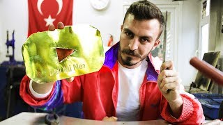 GERÇEK ALTINDAN YOUTUBE PLAKETİ YAPTIM 150000 TL TUTTU [upl. by Leifeste]