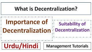 What is Decentralization Suitability of Decentralization Advantagesamp DisadvantagesUrduHindi [upl. by Sang206]