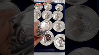 Silver katori design wedding krwachauth trending shortsfeed silver goldjewellery beautiful [upl. by Ahsatam]