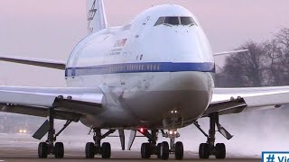 🇺🇸 NASA B747SP SOFIA  ROCKETS OUT OF THE SNOW [upl. by Dumm718]