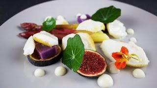 Plating Food 45  Cod asparagus potatoes figs jerusalem artichoke nartitiutiums [upl. by Caye]