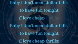 Sia  Cheap Thrills Lyrics ft Sean Paul [upl. by Ycnej]