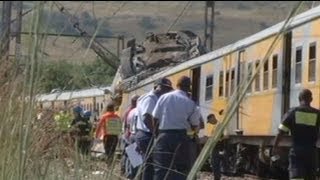 Nombreux enfants blessés dans un accident ferroviaire en Afrique du Sud [upl. by Alleuqcaj369]