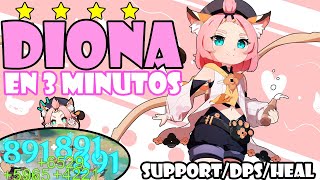 DIONA BUILD F2P DPSSUPPORT  Healer❄️ARTEFACTOS ARMAS🔥Guía completa build diona  Genshin Impact [upl. by Yemane133]