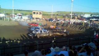 2011 Watford City North Dakota Demolition Derby Feature [upl. by Preciosa247]