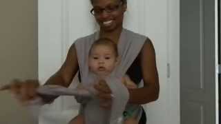 How to wrap baby forward facing with a soft wrap like Moby or Boba [upl. by Etak]