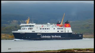 CalMac ferry MV Finlaggan out bound to Islay [upl. by Eudocia]