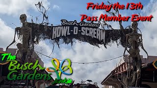 Busch Gardens Friday the 13th Pass Member Event 👻🎃🦇 [upl. by Naujtna261]