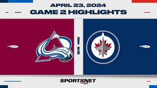 NHL Game 2 Highlights  Avalanche vs Jets  April 23 2024 [upl. by Akialam624]