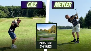 Gaz Beadle v PRO Footballer David Meyler Howley Hall Golf Challenge Par 5 [upl. by Wymore]