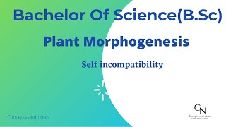 Self Incompatibility  Gametophytic amp Sporophytic Self Incompatibility  Plant MorphogenesisBSc [upl. by Egarton]