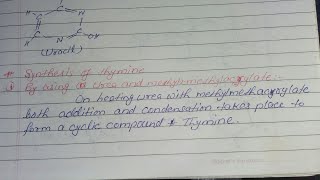 Synthesis of Thymine [upl. by Cioban178]