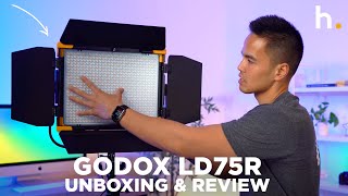 Godox LD75R LED RGB Light Panel  Unboxing amp Review [upl. by Melborn]