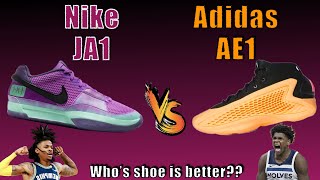 Nike Ja 1 vs Adidas AE1 Performance Review  Whats BETTER [upl. by Stricklan]