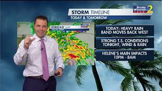 Hurricane Helene Timeline for Georgia Thursday and Friday [upl. by Oicneserc]