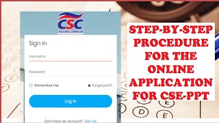 quotStepbyStep Procedurequot for CIVIL SERVICE EXAMINATION ONLINE APPLICATION [upl. by Ruon174]