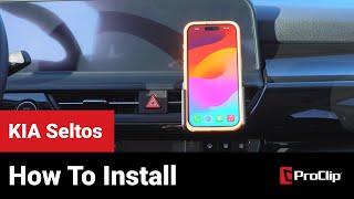 Kia Seltos  HowTo Install Center Dash Mount 856000 [upl. by Einaffyt]