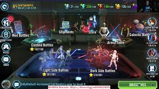 SWGOH  GL Event Setting GA defenses and TB [upl. by Yrrem]