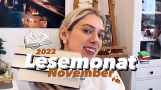 Lesemonat 📚 November 2022 🍂• SuBGlas Ziehung 😍 • 4 beendete Bücher 🤩  MARW [upl. by Einnalem]