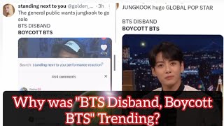 Why Was quot BTS Disband Boycott BTSquot Trending 🤔 [upl. by Gnek]