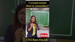 7 Crystal System Memorising Trick shorts chemistrytricks chemistry [upl. by Harraf179]