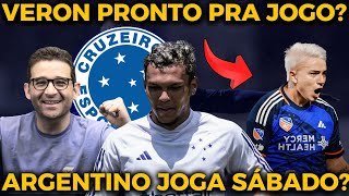 VERON PRÓXIMO DE RETORNO QUANDO DM IRÁ LIBERAR JOGADORES DO CRUZEIRO [upl. by Ozne335]