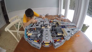 Michael Baker  Age 9  Lego Star Wars 75192 Millennium Falcon  3 Minute Timelapse Build [upl. by Barnabas]