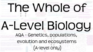 The whole of AQA ALevel Biology  Genetics populations evolution and ecosystems  Revision [upl. by Pierce111]