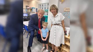 Heartwarming moment Donald Trump visits granddaughter at school [upl. by Thayne]