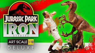 Iron Studios Jurassic Park™ Clever Girl Review  110 Art Scale Statue  Muldoon vs Velociraptor [upl. by Aba]