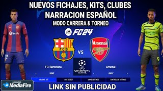 EL MEJOR FIFA 14 MOD FC 24 NUEVO MENU FICHAJES CLUBES KITS 2324 GRAFICOS HD ANDROID [upl. by Vescuso606]