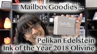 Mailbox Goodies amp Preview Pelikan Edelstein Olivine [upl. by Inafets706]