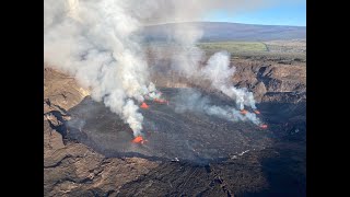 Kīlauea eruption overflight video  June 7 2023 [upl. by Aurelea]