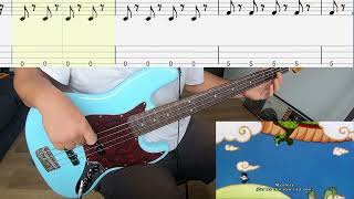 MANNA  Detekoi Tobikiri Zenkai Power  Bass Cover  Tabs Dragon Ball Z Ending [upl. by Nalda]