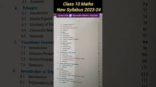 CBSE CLASS 10 MATHS 202324 NEW SYLLABUS cbse class10 shorts [upl. by Srevart924]