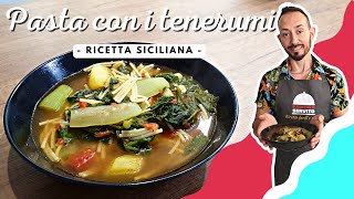 Pasta con i tenerumi  Ricetta Siciliana  PRIMI PIATTI [upl. by Aicirtak]