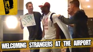 Welcoming Strangers At The Airport Prank [upl. by Neill]