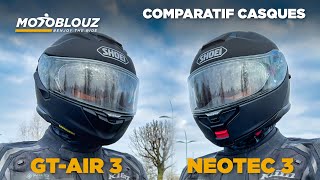 Comparatif SHOEI NEOTEC 3 et GTAIR 3  Quel modèle choisir [upl. by Akiv]